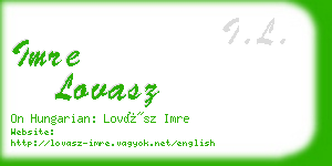 imre lovasz business card